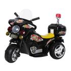 Mini moto eletrica infantil bateria 6v sirene som - preto - ImportWay