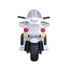 Mini Moto Elétrica Infantil Luz Led Sirene Baú Cor Branco