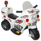 Mini Moto Elétrica Infantil Triciclo Criança Bateria Recarregável 6V Importway BW002 Polícia Bivolt