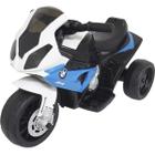 Mini Moto Elétrica Triciclo Criança Infantil Bateria 6V Bmw S1000 RR Luz Som Bivolt Brinqway Bw-180