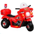 Mini Moto Infantil Vermelho Motinha de Brinquedo Elétrica 6v Com Carregador Bivolt P/ Crianças 2 a 6 Anos Com Luzes Farol LED Buzina