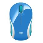 Mini Mouse sem fio Logitech M187, Conexão USB e Pilha Inclusa, Azul - 910-005360