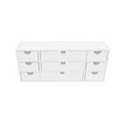 Mini Organizador Retangular 9 Gavetas 39x9x16 Mdf Madeira Pintado