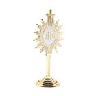 Mini Ostensório Eucarístico De Mesa Dourado