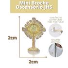 Mini Ostensório JSH Broche Boton Pequeno 2cm