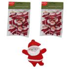 Mini Papai Noel Pendente Árvore Natal Vermelho 5Cm 18 Peças - Rio Master