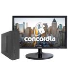 Mini Pc Concórdia Completo Com Monitor 19,5'' Intel Dual Core 4GB DDR4 SSD 120GB WiFi Linux