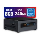 Mini PC Intel Dual Core J4005 8GB SSD 240GB NTC - NUC 1006