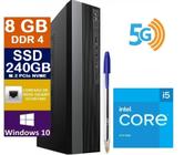 Mini Pc slim Intel Core I5 6500 6ª geração ram 8gb ddr4 ssd 240gb m.2 nvme windows 10