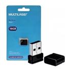 Mini Pen Drive 16GB Multilaser Nano PD054 Preto