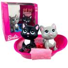 Mini Pets 2 Gatinhos na Banheira Brinquedo para Meninas Vinil da Barbie Original - Pupee