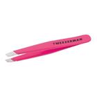 Mini pinça inclinada de aço inoxidável Tweezerman rosa neon