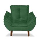 Mini Poltrona Cadeira Infantil de Criança Suede Verde Pés Palito - Sonho das Poltronas