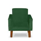 Mini Poltrona Cadeira Infantil Nina de Criança Suede Verde marrom Pés Palito