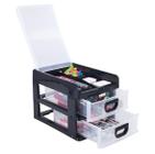 Mini Porta Tudo Com Estojo 2 Gavetas Cores Organização