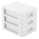 Mini Porta Tudo Organizador Compacto com 3 Gavetas Texturizado 15x13x14cm - Monte Líbano