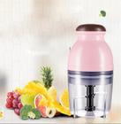 Mini Processador de Alimentos Elétrico 600ml Cortador Triturador Legumes Frutas Verde ou Rosa