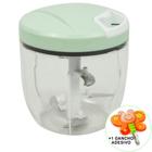 Mini Processador e Triturador de Alimentos Manual 5 Lâminas Verde + Gancho Parede CBRN17911