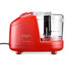 Mini Processador Elétrico Elgin Triturador Prático 150W Turbo Press Vermelho