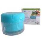 Mini Processador Triturador Manual De Alimentos 175 Ml Azul