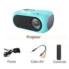 Mini Projetor M-24 1200 Suporte Full HD 1080P Portátil Vídeo LED