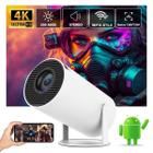 Mini Projetor Smart 4k Wifi 1080p HD HY300 Cor Branco imagens nítidas