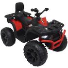 Mini Quadriciclo Elétrico Moto Infantil Bateria 12V Luz Som Controle Bivolt Vermelho Brinqway BW-209