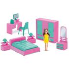 Mini Quarto Infantil 8 pçs com boneca - Judy Home - Samba Toys