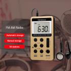 Mini Rádio Portátil Portátil FM AM 2 Banda Digital Bolso Receptor de Rádio Alto-falante de Fone de Ouvido para Walkman Go Caminhadaportável FMradio Portátilradio Portátil Am Fm - SANLIN BEANS