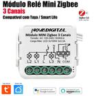 Mini Relé Zigbee de 3 Canais Tuya Nova Digital