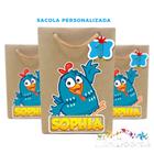 Mini Sacola de Papel Kraft Personalizada Galinha Pintadinha