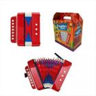 Mini Sanfona Acordeon Infantil 7 Notas 10 Teclas