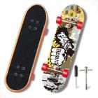 Mini Skate Fingerboard De Dedo Kit Lixa Rolamento Brinquedo