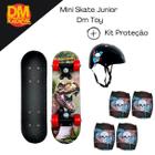 Mini Skate Infantil Dinossauro Menino + Kit Proteção-Dm toy
