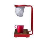 Mini Suporte Coador De Café Base Em Mdf Com Caneca 160Ml