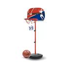 Mini Tabela De Basquete 2 Em 1 Com Bola E Pedestal Ajustável