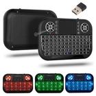 Mini Teclado Bluetooth Receptor USB 2.4g Sem Fio Com Luz DE Fundo LE7704