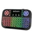 Mini Teclado e Mouse Controle Sem Fio Bluetooth wi-fi LED Para Tv Smart Pc Tablet Celular