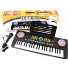 Mini Teclado Infantil Piano 32 Teclas Musical Karaokê e Microfone Crianças Aprender a Tocar a Pilha no Shoptime