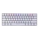 Mini Teclado Mecanico Gamer LED Rainbow SWITCH Outemu RED ZIGGY Branco TC607 OEX Game