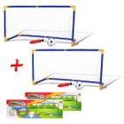 Mini Trave Gol Futebol Infantil 2 Unidades 2 Bolas 2 Bombas - DM Toys