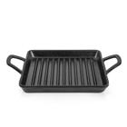 Mini Travessa Grill Quadrada c/ Alça Black 19,3 Cm Melamina 100% Profissional - Gourmet Mix