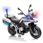 Mini Triciclo Policia Infantil Moto Viatura BMW GS Elétrica para Crianças Motinha Recarregável a Bateria Motocicleta Inf Velotrol com Sirene