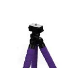 Mini Tripé Flexível Para Celular 16Cm - Roxo