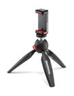 Mini tripé manfrotto mkpixiclamp-bk pixi smart para iphone câmera compact e dslr