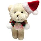 Mini Urso Noel De Pelúcia Chaveiro 10cm Articulável - Jogo 02pçs Natal - PELUCIAS&CIA