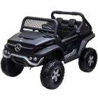 Mini Utv Quadriciclo Elétrico Mercedes Benz Unimog 12V Roda Eva Licenciado Preto Importway Bw-120Eva