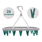 Mini Varal 24 Pregadores Prendedores De Roupas Flashlimp