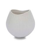 Mini Vaso de Cerâmica Art Pottery Branco 16X22X11CM