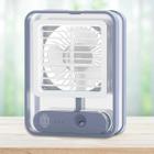 Mini Vent. Ar Gelado Umid. Luz Led Portátil 3 Vel.